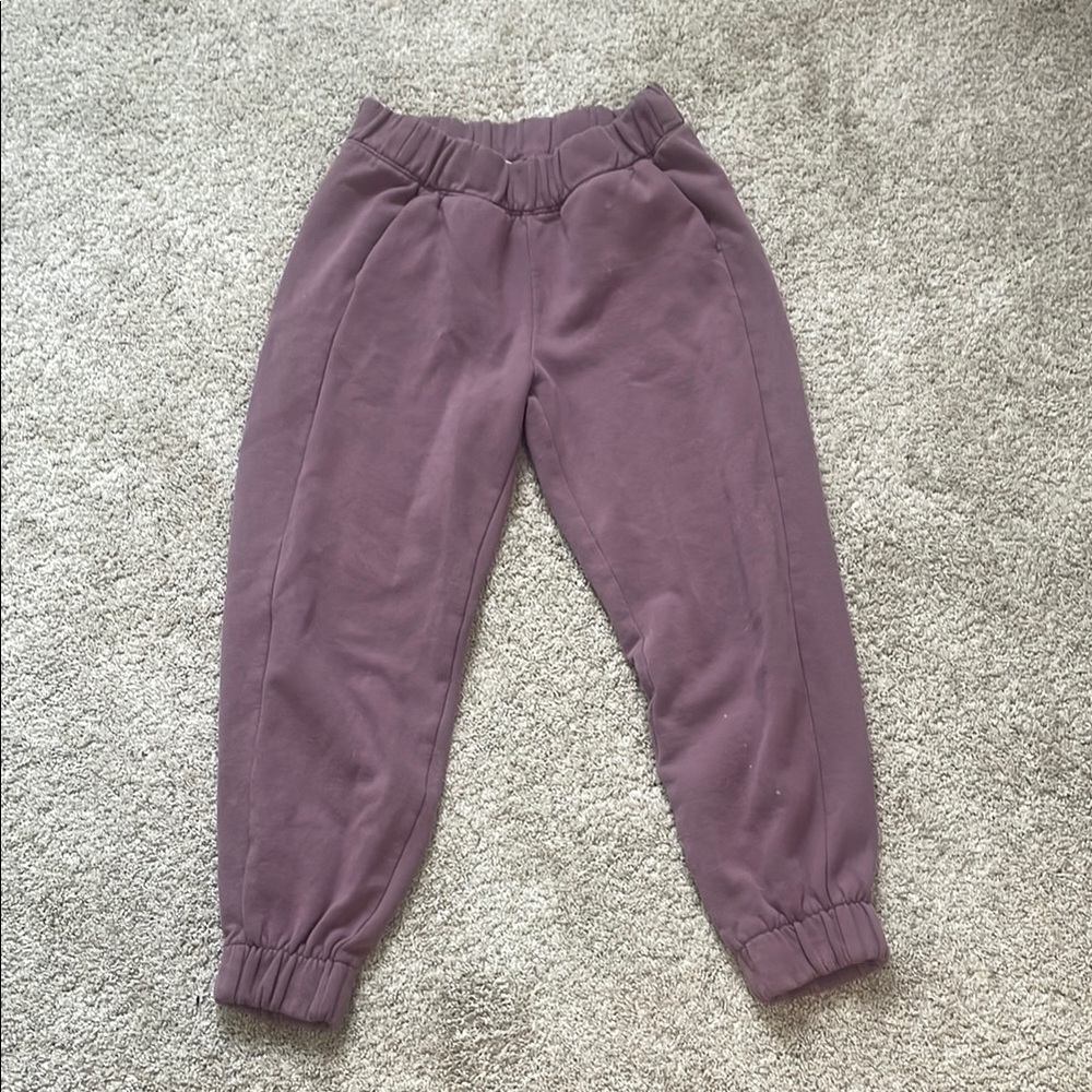 a new day Purple Sweatpants with Elastic Waistband and Tapered Legs
